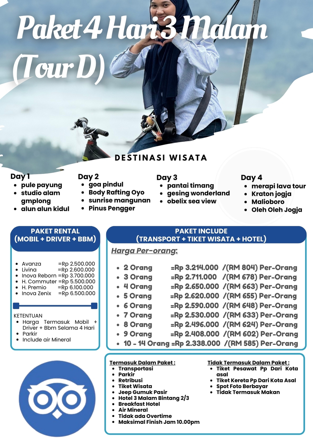 Paket 4hari 3malam Tour D